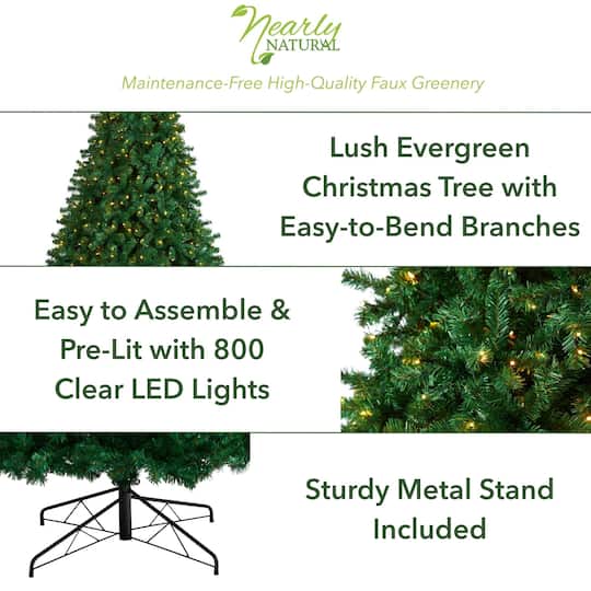 10ft. Pre-Lit Northern Tip Artificial Christmas Tree, Clear LED Lights